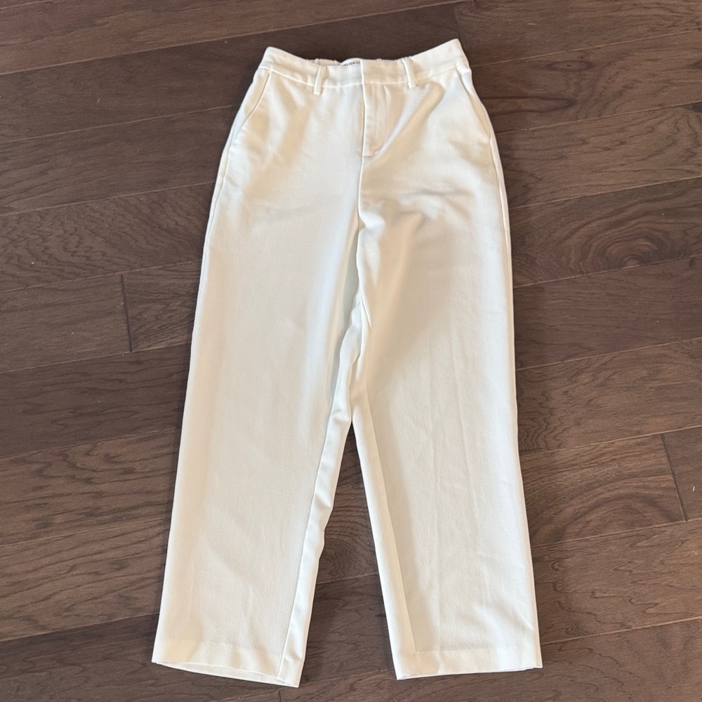 English Factory Elena Off-White Trousers XS high waisted‎ elastic back